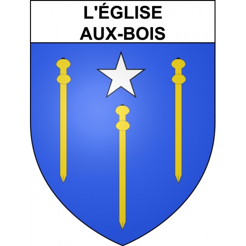 Stickers coat of arms L'Église-aux-Bois adhesive sticker