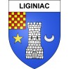 Liginiac 19 ville sticker blason écusson autocollant adhésif