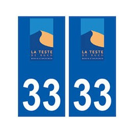33 La Teste-de-Buch logo ville sticker autocollant plaque