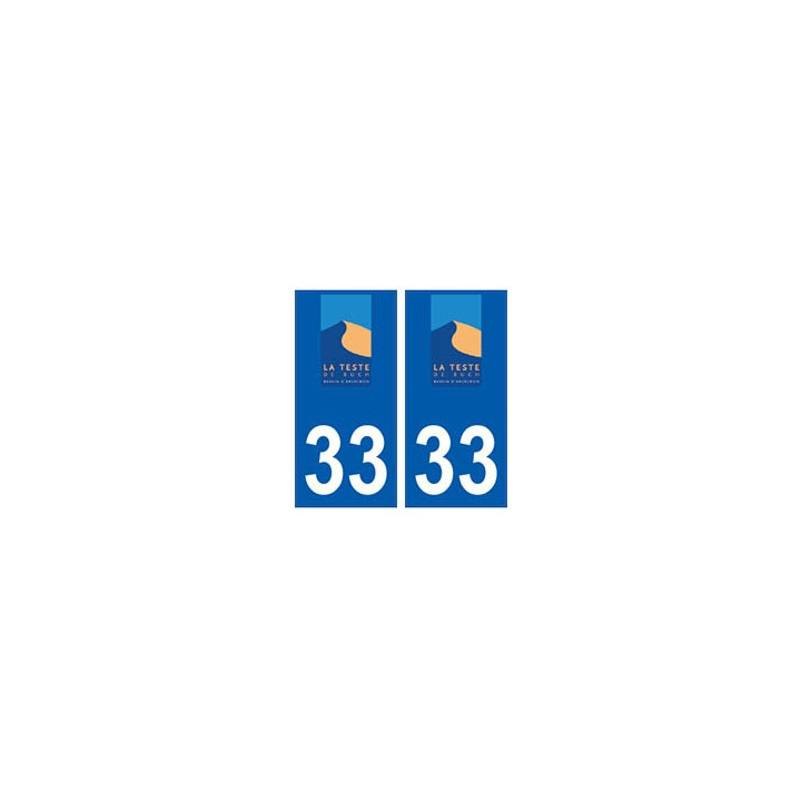 33 La Teste-de-Buch logo ville sticker autocollant plaque