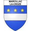 Marcillac-la-Croze 19 ville sticker blason écusson autocollant adhésif