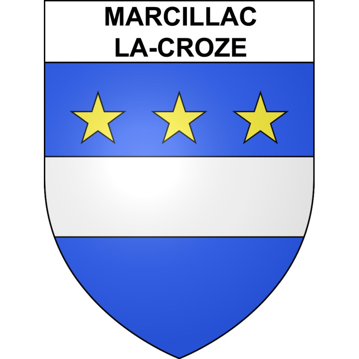 Marcillac-la-Croze 19 ville sticker blason écusson autocollant adhésif