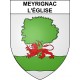 Pegatinas escudo de armas de Meyrignac-l'Église adhesivo de la etiqueta engomada