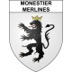 Stickers coat of arms Monestier-Merlines adhesive sticker