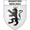 Stickers coat of arms Monestier-Merlines adhesive sticker
