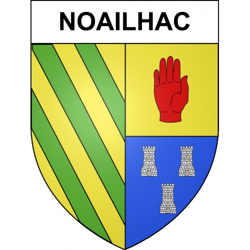 Noailhac 19 ville sticker blason écusson autocollant adhésif