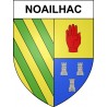 Pegatinas escudo de armas de Noailhac adhesivo de la etiqueta engomada