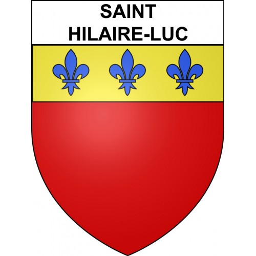 Pegatinas escudo de armas de Saint-Hilaire-Luc adhesivo de la etiqueta engomada