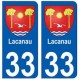 33 Lacanau blason  ville sticker autocollant plaque