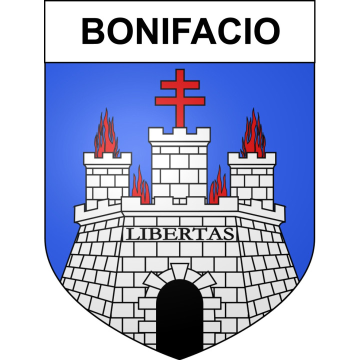 Bonifacio 20 ville sticker blason écusson autocollant adhésif
