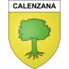 Pegatinas escudo de armas de Calenzana adhesivo de la etiqueta engomada