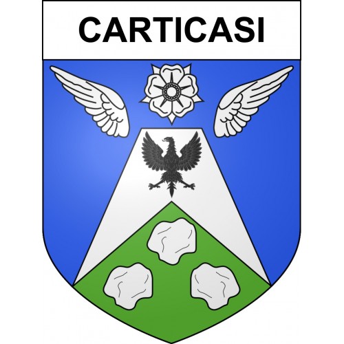 Pegatinas escudo de armas de Carticasi adhesivo de la etiqueta engomada