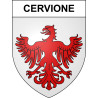 Pegatinas escudo de armas de Cervione adhesivo de la etiqueta engomada