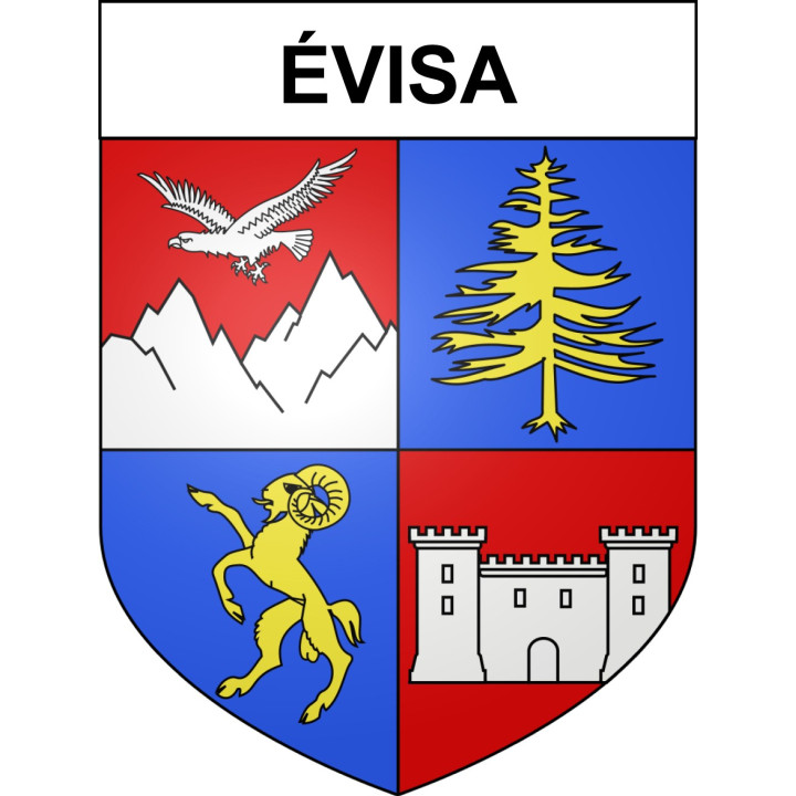 Évisa Sticker wappen, gelsenkirchen, augsburg, klebender aufkleber