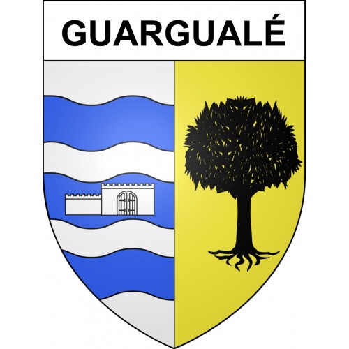 Pegatinas escudo de armas de Guargualé adhesivo de la etiqueta engomada