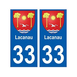 33 Lacanau blason  ville sticker autocollant plaque