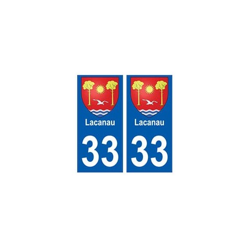 33 Lacanau blason  ville sticker autocollant plaque