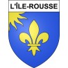 Stickers coat of arms L'Île-Rousse adhesive sticker