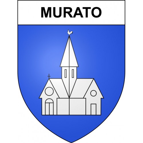 Pegatinas escudo de armas de Murato adhesivo de la etiqueta engomada