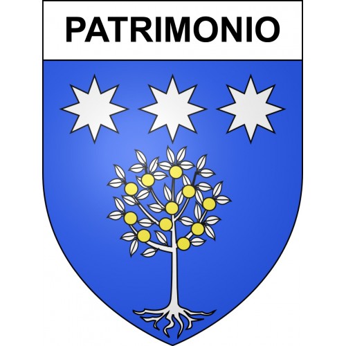 Patrimonio 20 ville sticker blason écusson autocollant adhésif