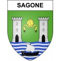 Sagone Sticker wappen, gelsenkirchen, augsburg, klebender aufkleber