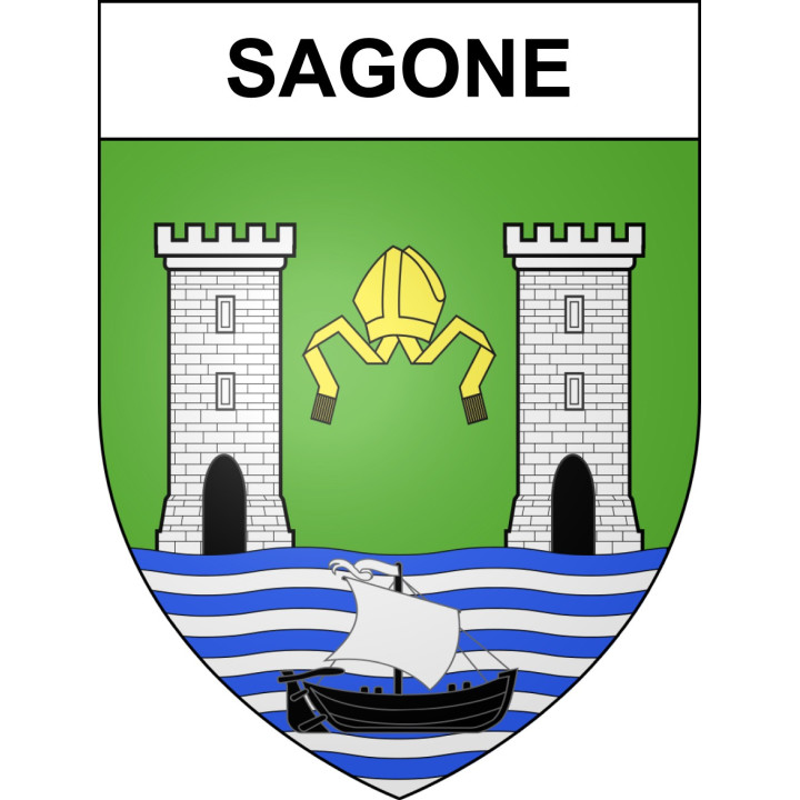 Sagone Sticker wappen, gelsenkirchen, augsburg, klebender aufkleber