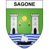 Sagone 20 ville sticker blason écusson autocollant adhésif