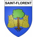 Pegatinas escudo de armas de Saint-Florent adhesivo de la etiqueta engomada