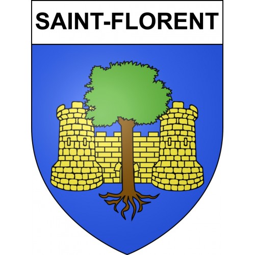 Saint-Florent 20 ville sticker blason écusson autocollant adhésif