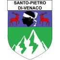 Pegatinas escudo de armas de Santo-Pietro-di-Venaco adhesivo de la etiqueta engomada