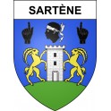 Sartène 20 ville sticker blason écusson autocollant adhésif