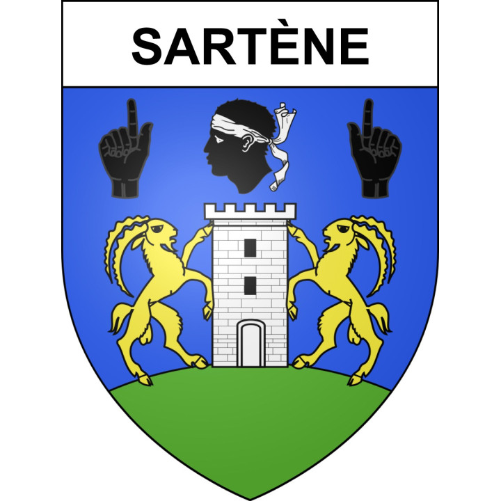 Stickers coat of arms Sartène adhesive sticker