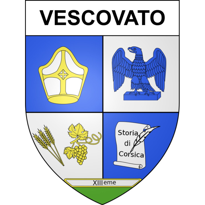 Stickers coat of arms Vescovato adhesive sticker