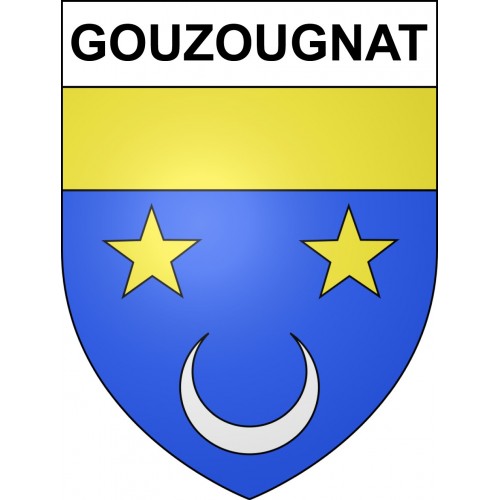Pegatinas escudo de armas de Gouzougnat adhesivo de la etiqueta engomada