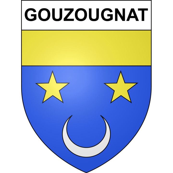 Gouzougnat 23 ville sticker blason écusson autocollant adhésif