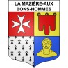 Pegatinas escudo de armas de La Mazière-aux-Bons-Hommes adhesivo de la etiqueta engomada