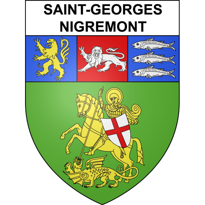 Saint-Georges-Nigremont 23 ville sticker blason écusson autocollant adhésif