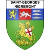 Pegatinas escudo de armas de Saint-Georges-Nigremont adhesivo de la etiqueta engomada