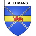 Allemans 24 ville sticker blason écusson autocollant adhésif