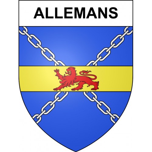 Pegatinas escudo de armas de Allemans adhesivo de la etiqueta engomada