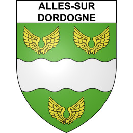 Stickers coat of arms Alles-sur-Dordogne adhesive sticker