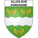 Stickers coat of arms Alles-sur-Dordogne adhesive sticker