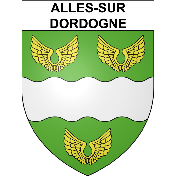 Stickers coat of arms Alles-sur-Dordogne adhesive sticker