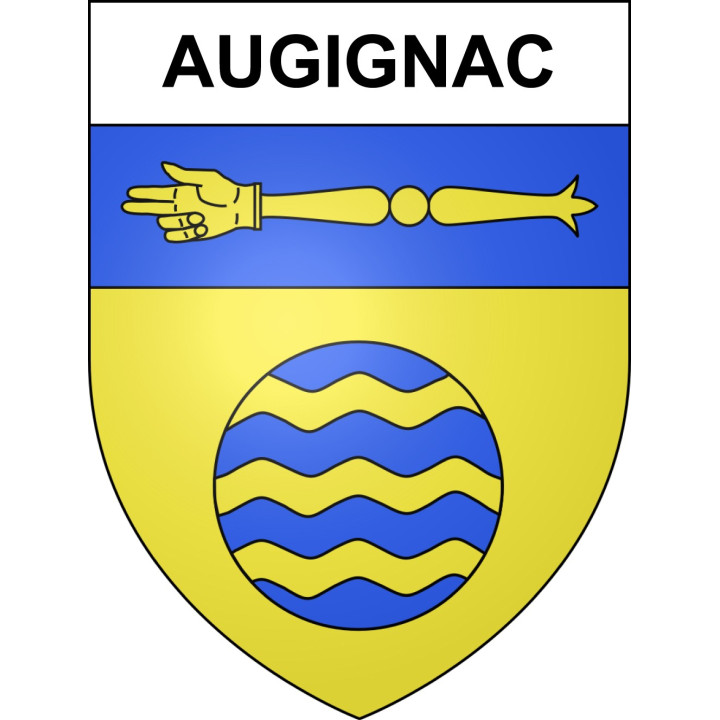 Augignac 24 ville sticker blason écusson autocollant adhésif