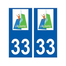 33 Lacanau logo ville sticker autocollant plaque