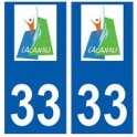 33 Lacanau logo ville sticker autocollant plaque