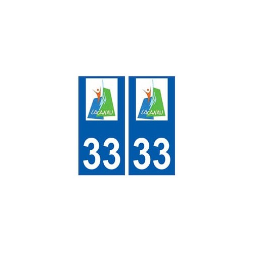 33 Lacanau logo ville sticker autocollant plaque