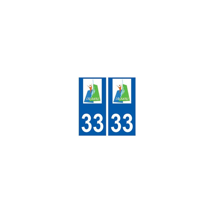 33 Lacanau logo ville sticker autocollant plaque
