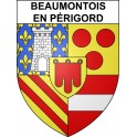 Beaumontois en Périgord 24 ville sticker blason écusson autocollant adhésif