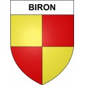 Pegatinas escudo de armas de Biron adhesivo de la etiqueta engomada